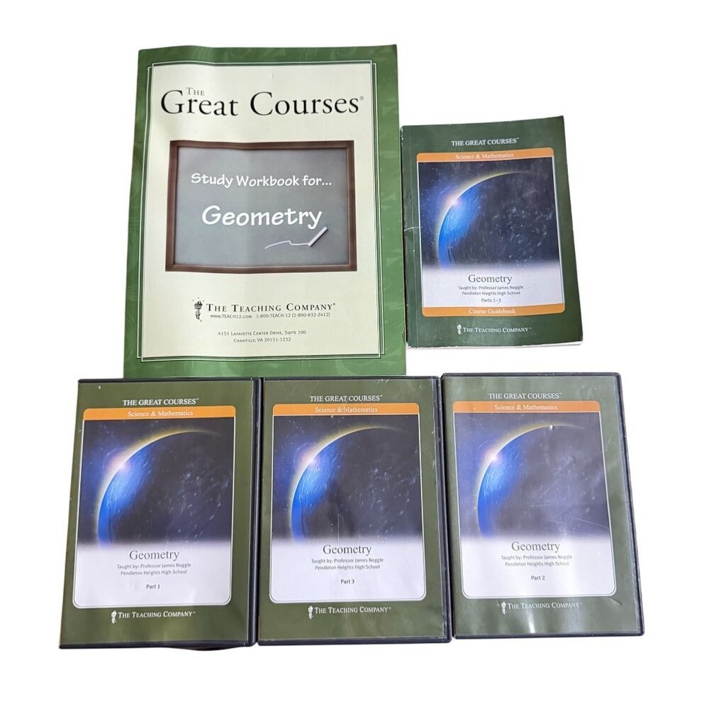 The Great Courses Geometry DVDs Guidebook Workbook James Noggle High School